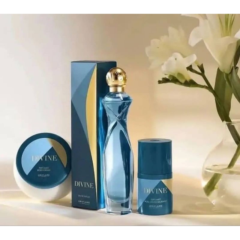 divine eau de parfum / body cream / deodorant divine