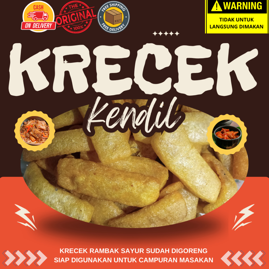 100 gr Krecek rambak sayur kulit sapi gudeg sambel goreng merek kendil