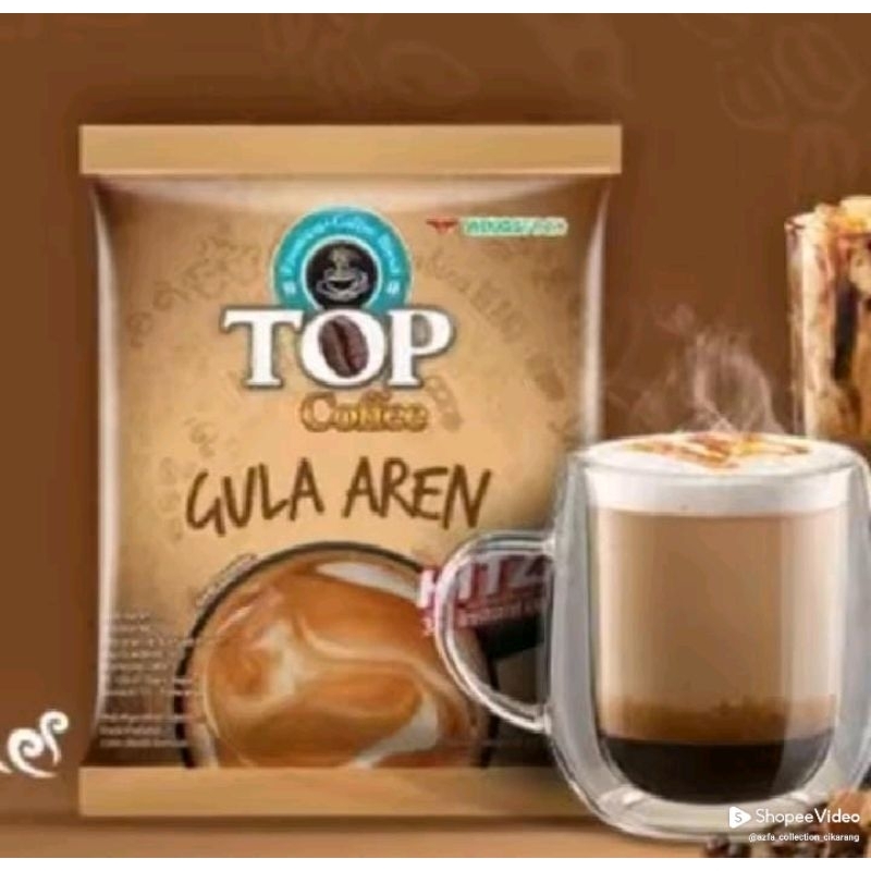 

Top Coffee kopi Instan Gula Aren Rencengan isi 15 saset