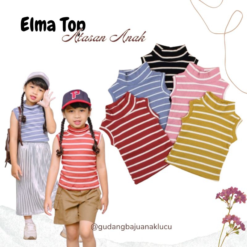 Elma top anak 1-7thn / atasan anak perempuan / blouse rajut / baju anak cewek / fashion anak rajut