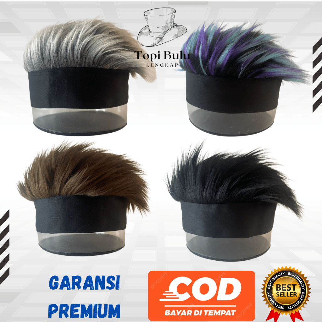 wig rambut palsu premium garansi wig topi / wig pria