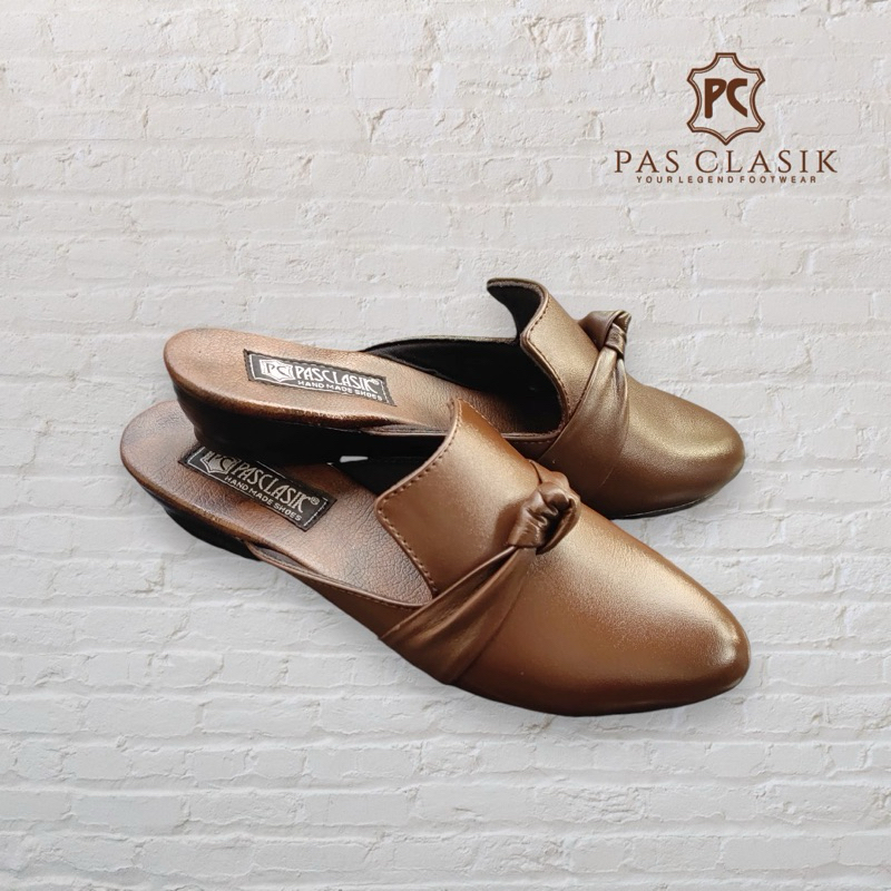 Sandal Kulit Asli/ Sandal Cewek/ Sandal Fashion/ Sandal Bermerk/ Sandal Murah/ Seri selop pita bunde