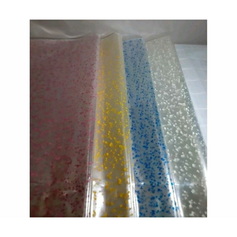 

PLASTIK OPP FLOWER PECAHAN KACA UK. 20 X 45 CM. isi : 12 lbr + kawat ikat