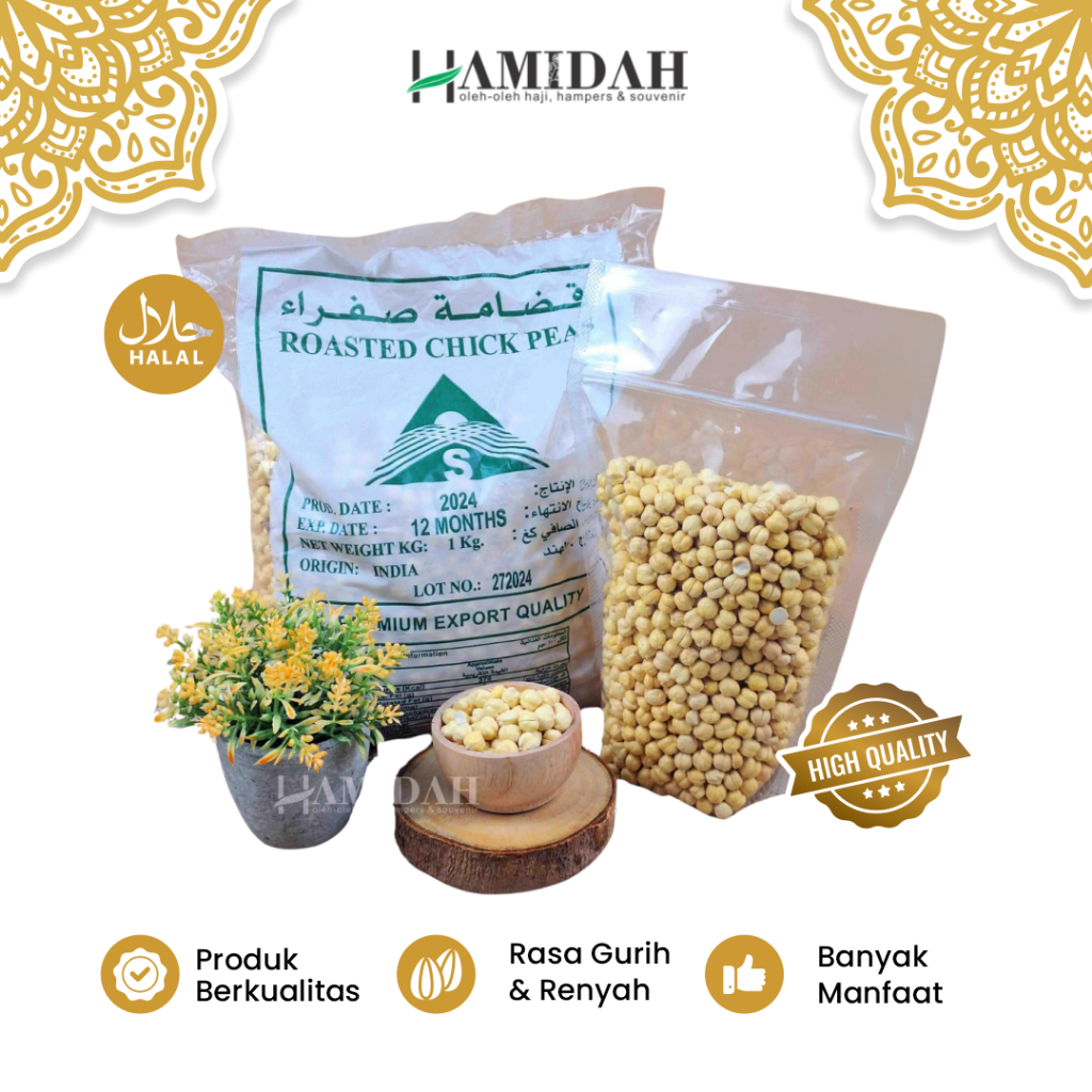 

Kacang Arab 1kg Humus Chickpeas Premium Gurih Hampers Oleh Oleh Haji Souvenir Umroh