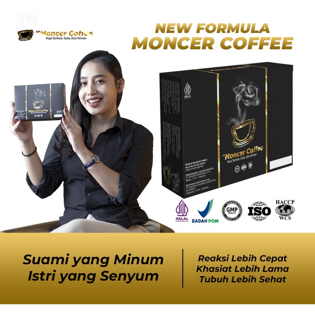 

NFMONCERCOFFEE Kopi Gingseng untuk Pria | Sudah Halal & BPOM | 1 Box New Formula