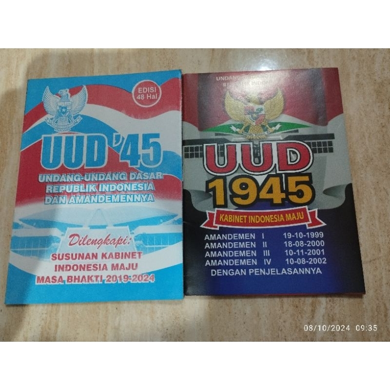 

buku UUD 45 uk. 15*10cm