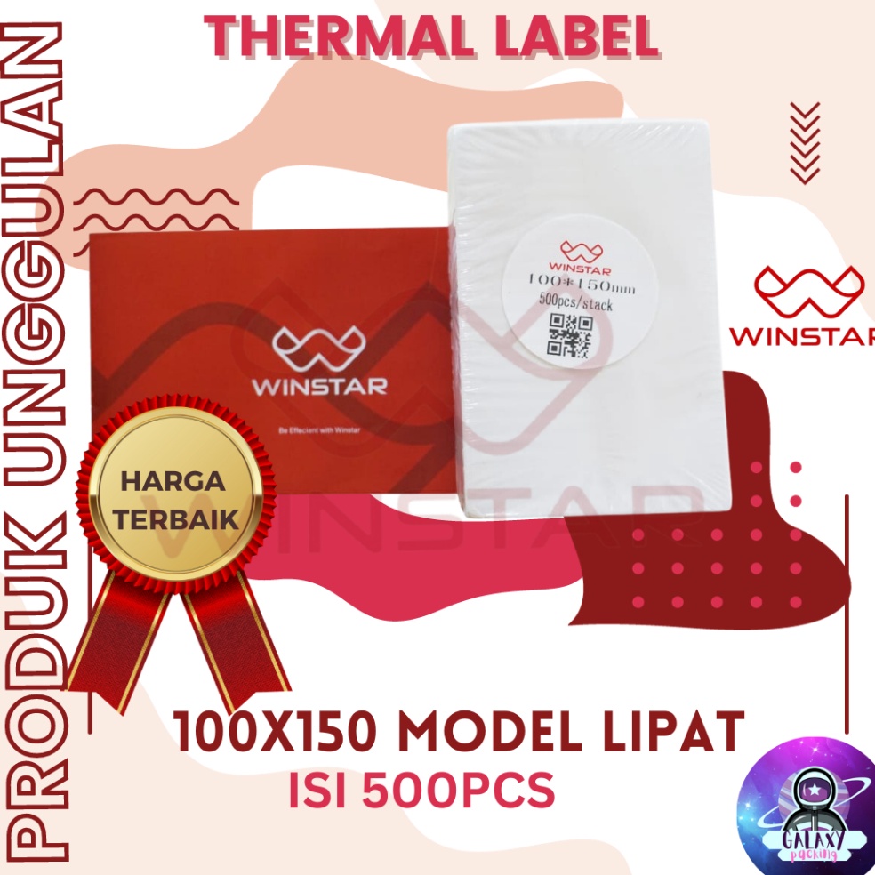 

KODE L45I THERMAL LABEL STIKER 1x15 5 isi 5 pcs BARCODE MODEL LIPAT UKURAN A6