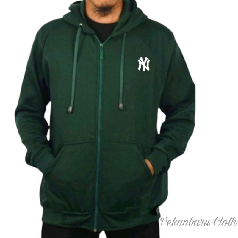 JAKET HOODIE ZIPPER POLOS HITAM PRIA WANITA//COUPLE PEKANBARU-CLOTH