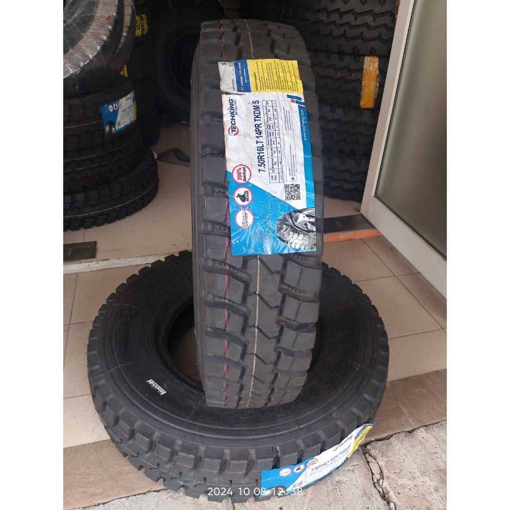 BAN KAWAT (RADIAL) TECHKING 7.50 R 16 TKDMS SET (KOMPLIT)