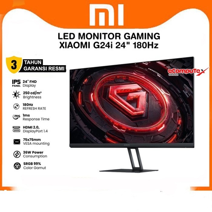 XIAOMI G24I 2026 LED MONITOR GAMING 24" INCH | MI PC GAMING G24I 2026 IPS 200Hz  ORIGONAL -GARANSI R