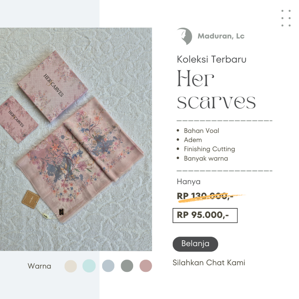 Umama Scarves Box - Hijab Motif Elegan - Jilbab Umama Premium Bahan Basic Voal