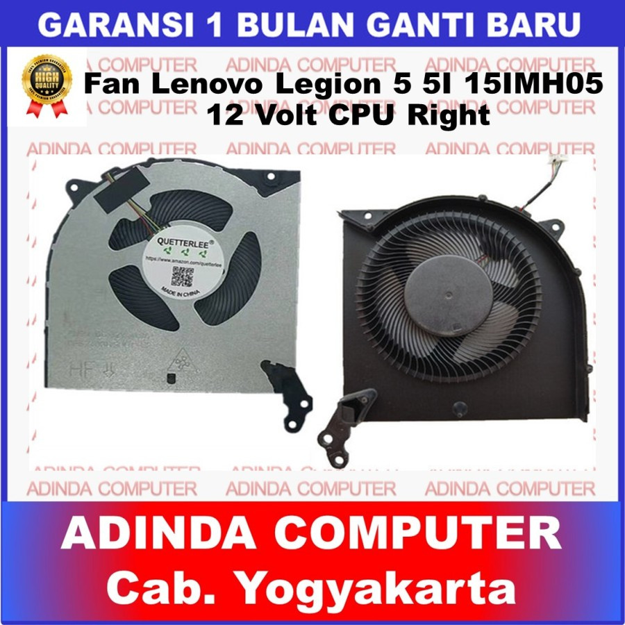 Fan Lenovo Legion 5 5I 15IMH05 Y7000P (2021) Y550-15E 12 Volt GPU - CPU
