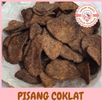 

Keripik Pisang Coklat /Bubuk Coklat Keripik Pisang coklat kemasan 200gr -RAMSUMSNACK17