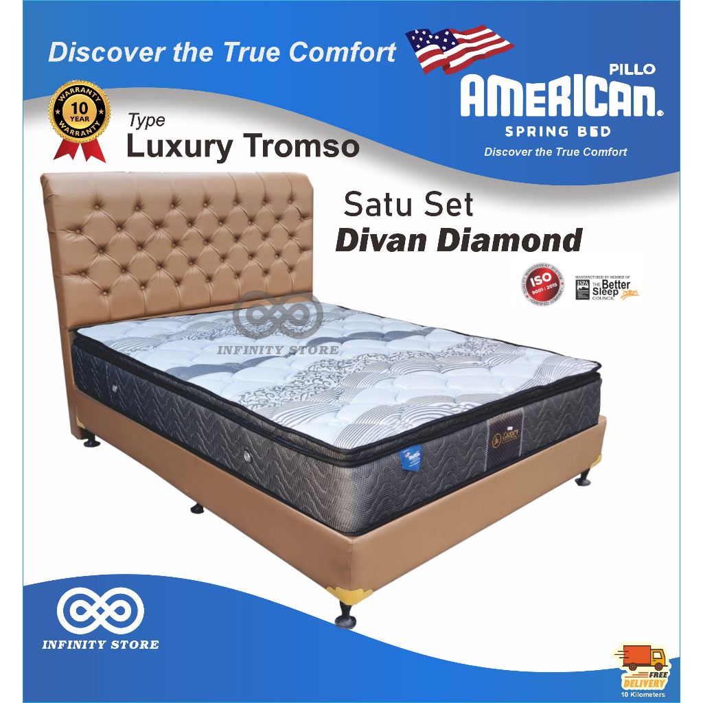 Springbed American Plushtop 120 160 180 Denpasar Luxury Tromso