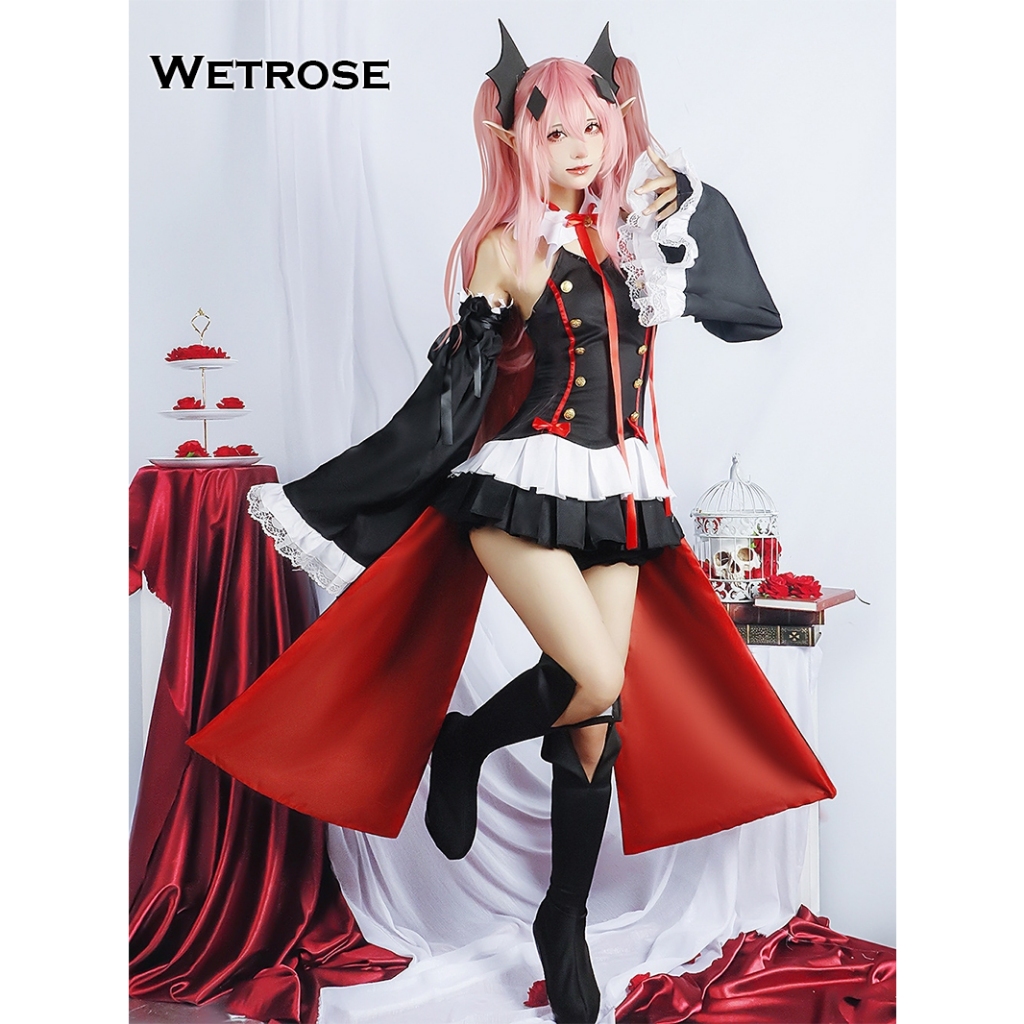 【Wetrose】 Seraph of the End Owari No Seraph  Krul Tepes Wanita Women Girl Vampire Cosplay Costume An
