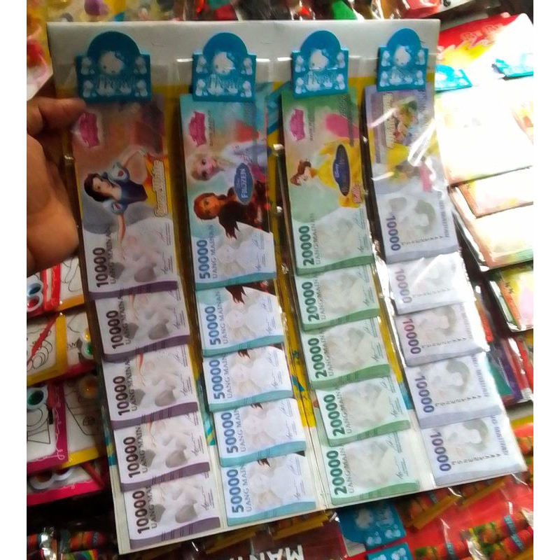 uang mainan serba-2000 isi 20 pack 100 pcs/biji