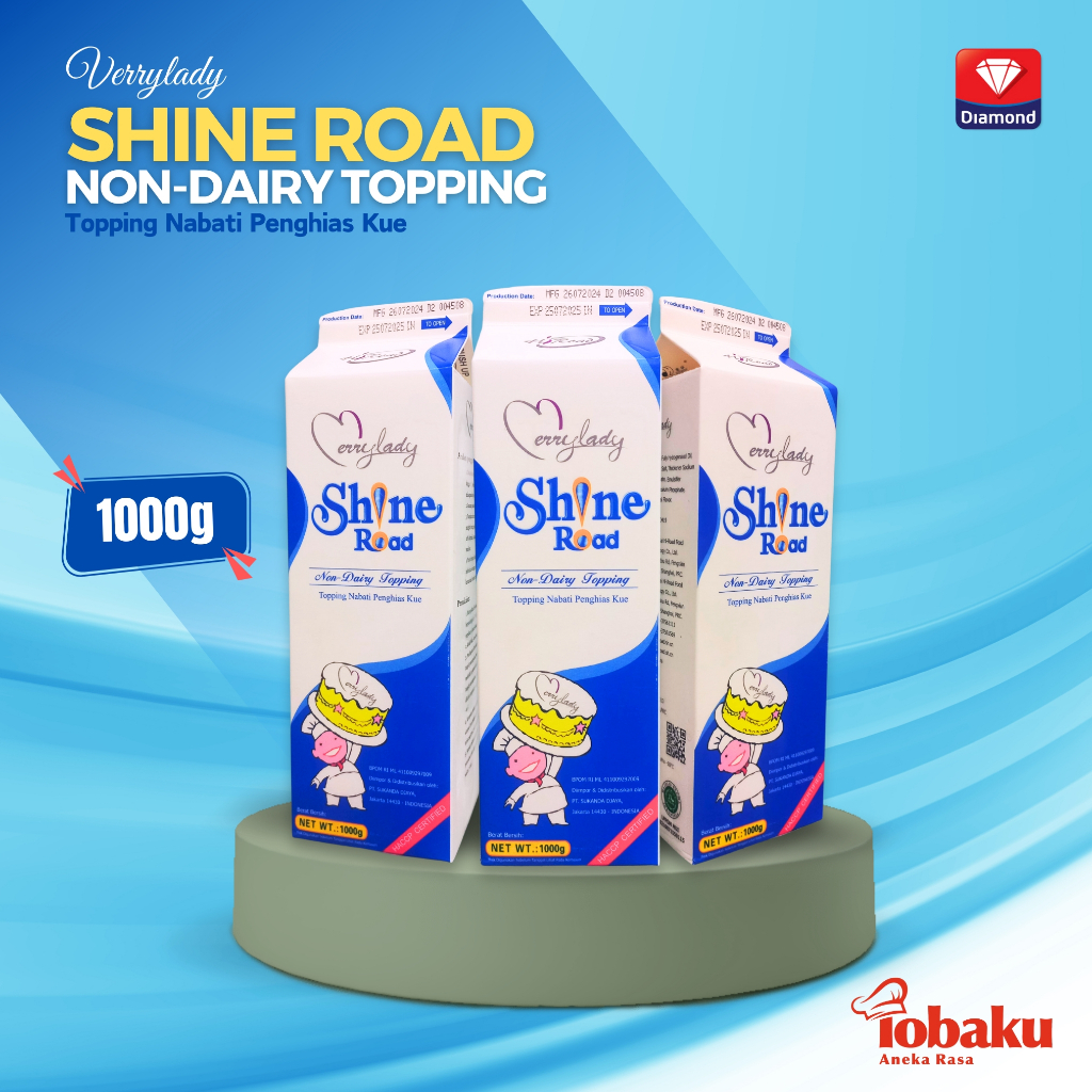 

Shine Road Non-Dairy Topping (Topping Nabati Penghias Kue) 1000g