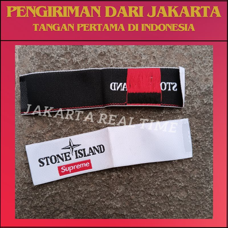 tag label RFID SIL × SUPREME Label tag woven