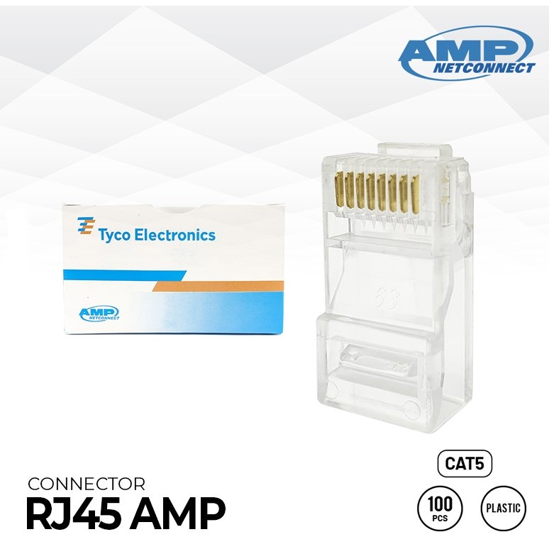 Connector RJ45 AMP Box Tyco Electronics isi 100pcs harga 100 biji