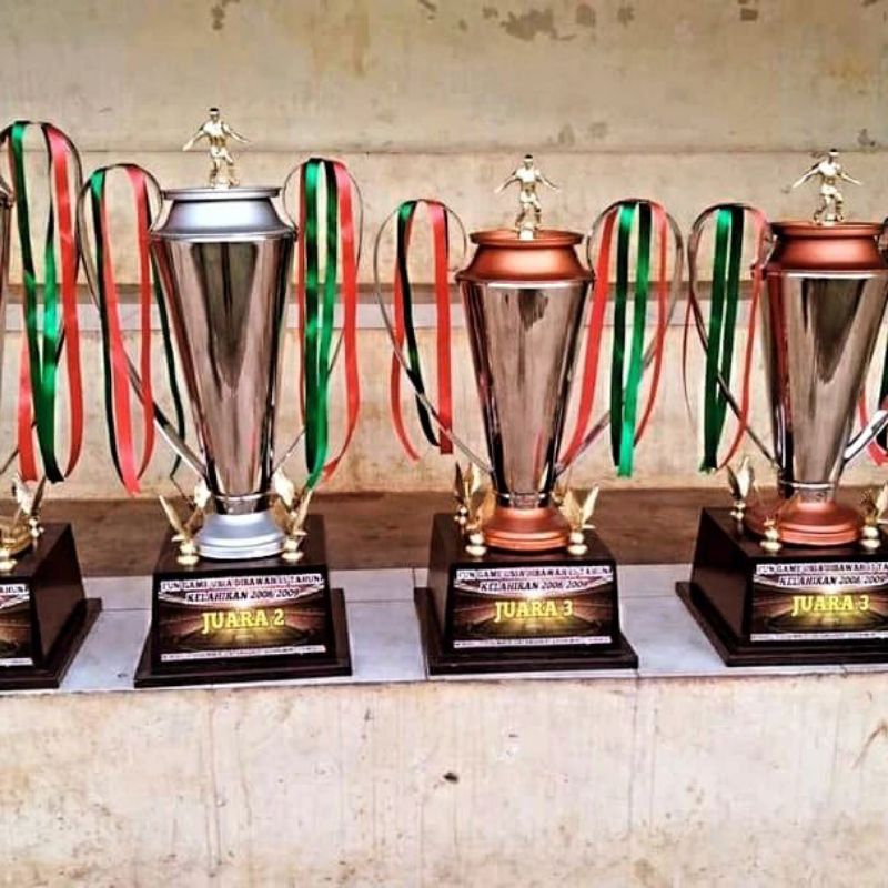 Trophy piala 1set 1233 / trophy custome 1234/ piala stainless 1set