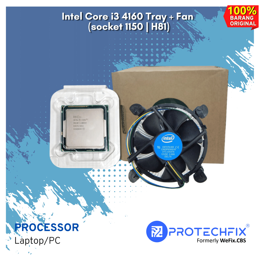 Processor Prosesor Proci Intel Core i3 4160 3.60Ghz soket 1150 dan Fan - I3 4160