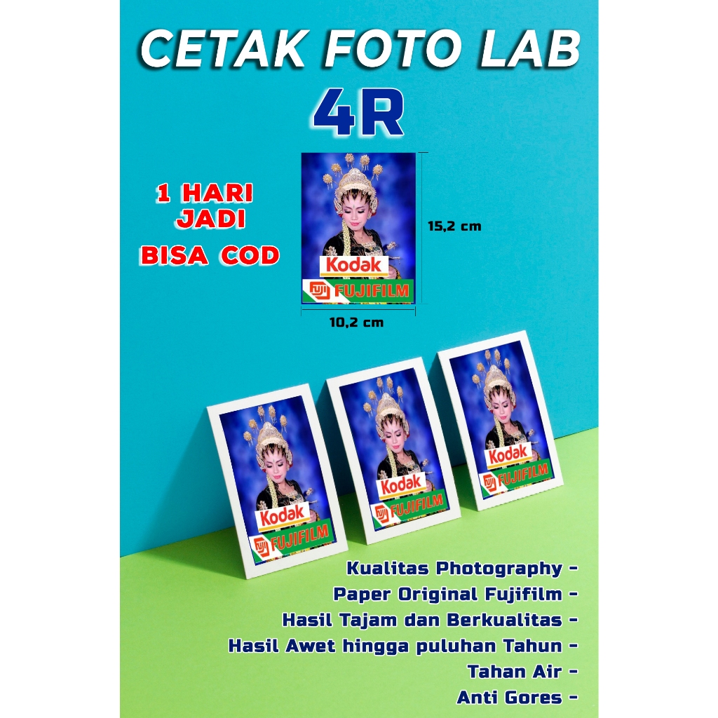 Cetak Foto 4R - Paper Original Fujifilm
