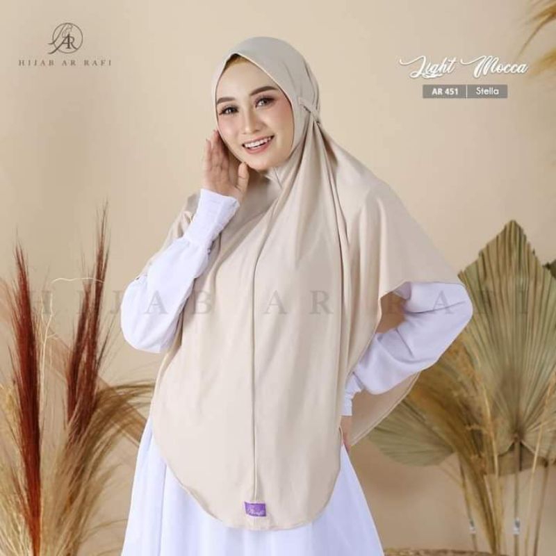 Ar 451 hijab bergo jumbo variasi tali by Hijab Arrafi