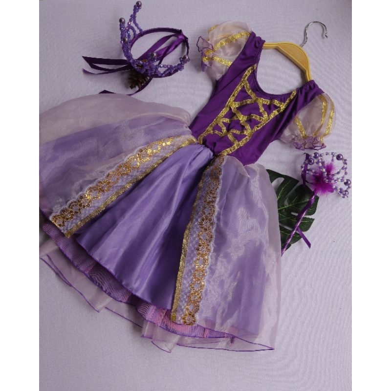 Kostum Anak Rapunzel / Short Rapunzel Costume / Dress Anak
