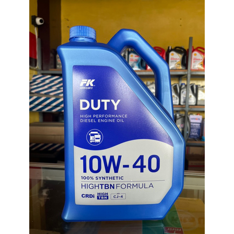 oli mesin FK DUTY 10/40 diesel CJ kemasan 4 ltr