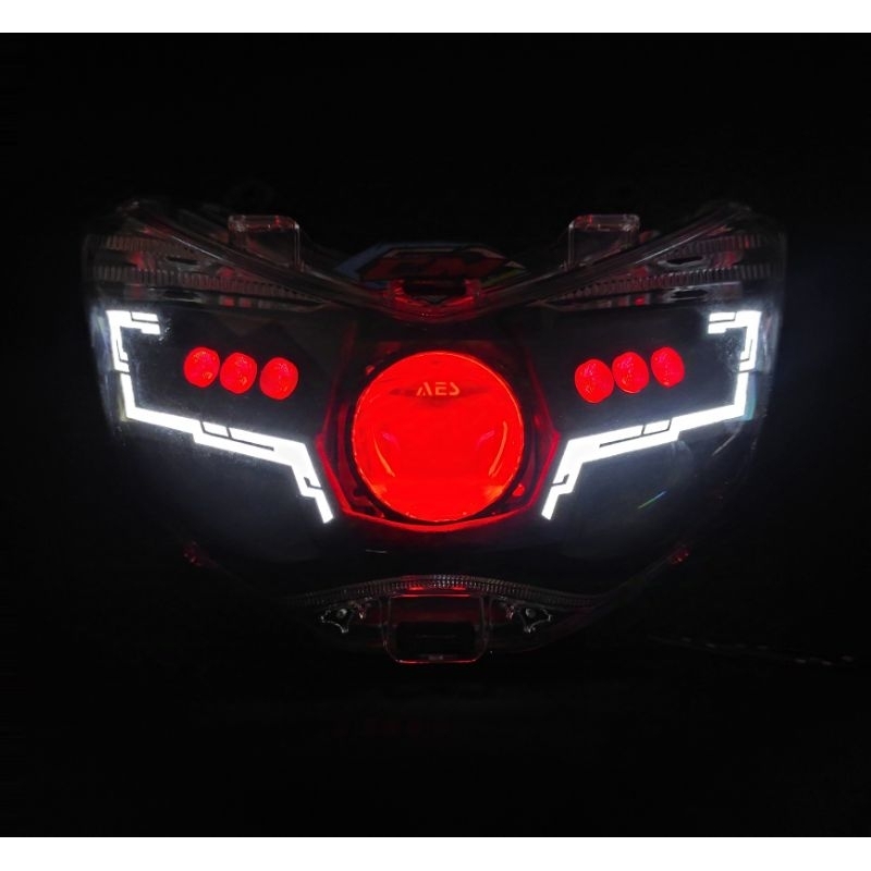BILED HEADLAMP SET LAMPU DEPAN SET CUSTOM BILED AES EXPERIENCE LAZY EYES YAMAHA NMAX OLD