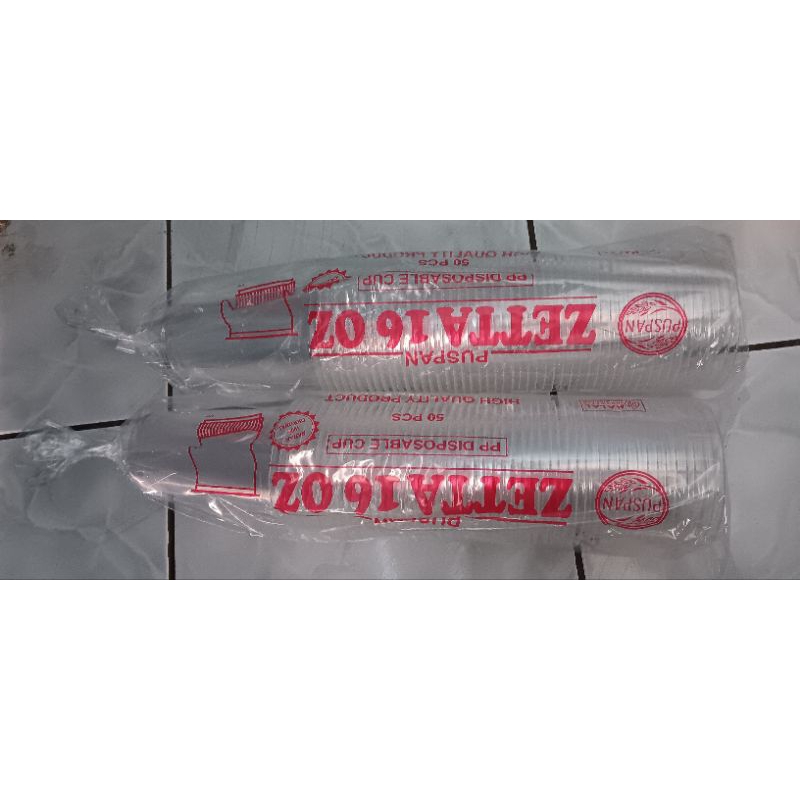 cup gelas plastik zetta ukuran 16 oz