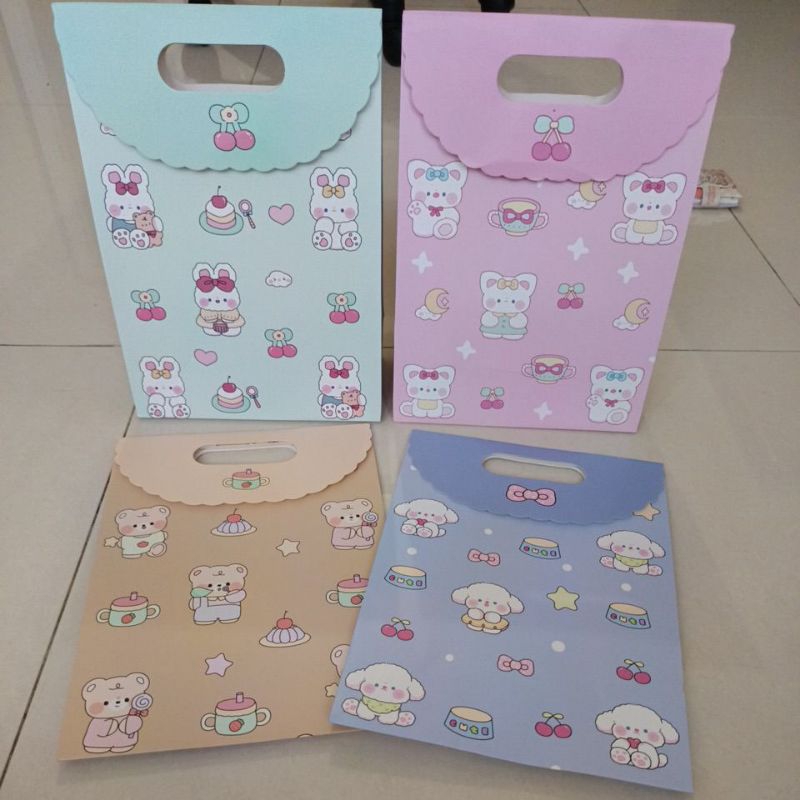 

paperbag tas kado animals dengan perekat