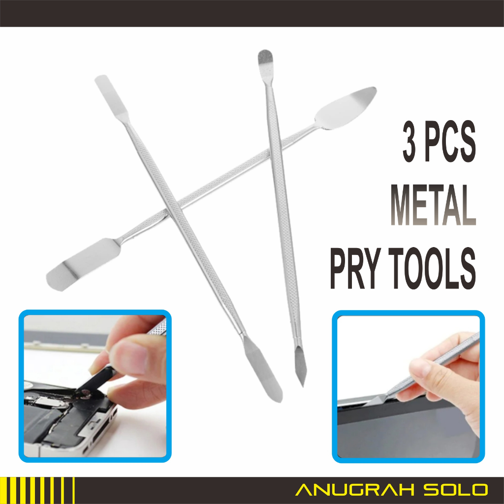 All Metal Opening Tools Alat Pembuka Casing HP Laptop Alat Bongkar HP Mobile Repair Tools set 3 buah