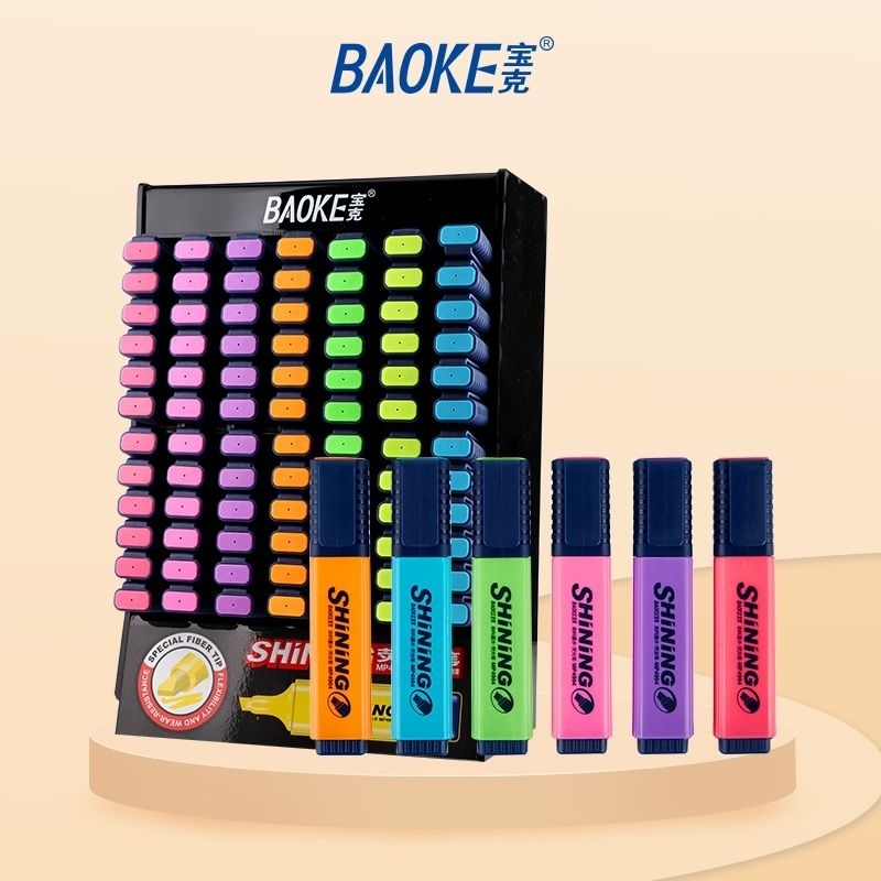 

BAOKE 1 Pcs Stabilo highlighter 7 warna MP4904