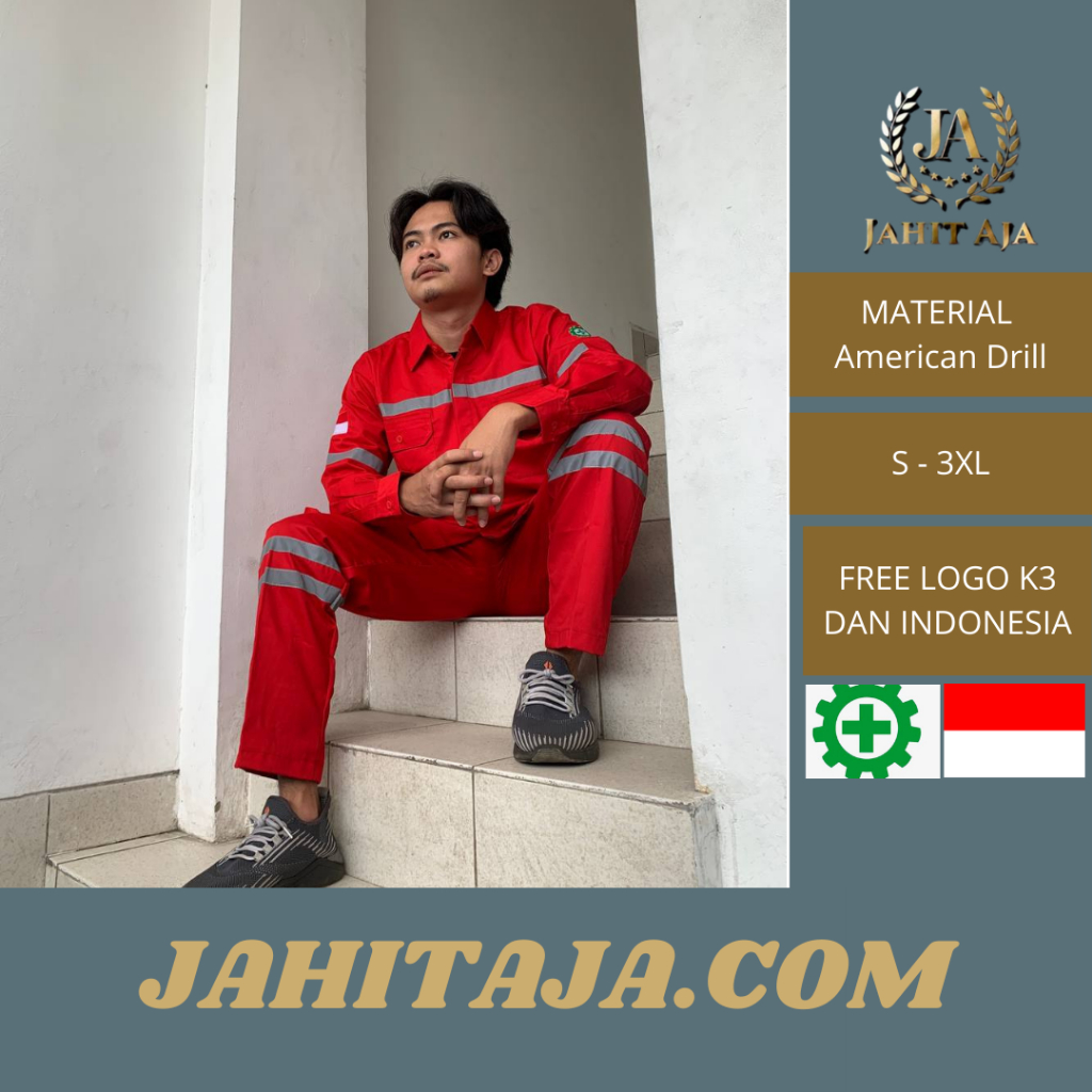 Baju Pertamina Perhubungan Tambang Oil and Gas 1 STEL Baju Wearpack Merah maroon krem hitam army bir
