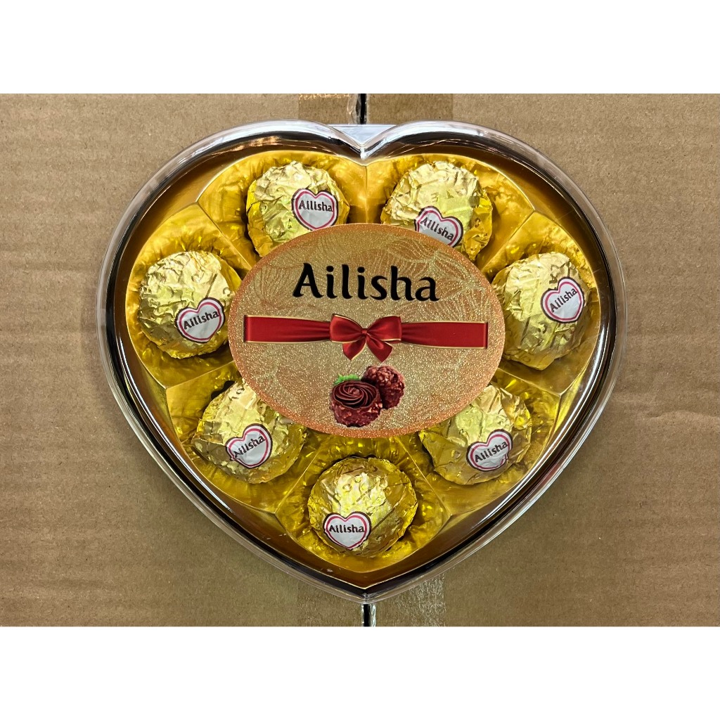 

Ailisha Cookie Coated Chocolate 100g Heart Shape isi 8pc