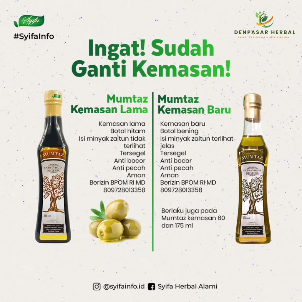 

Minyak Zaitun Mumtaz 350 Ml / Minyak Zaitun Mumtaz Extra Virgin Oil