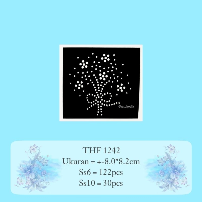 Hotfix template cetakan kristal swarovski gosok