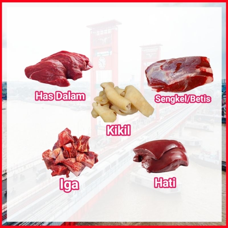 

Daging Sapi Has Dalam - Kikil - iga - Sengkel Betis - Hati