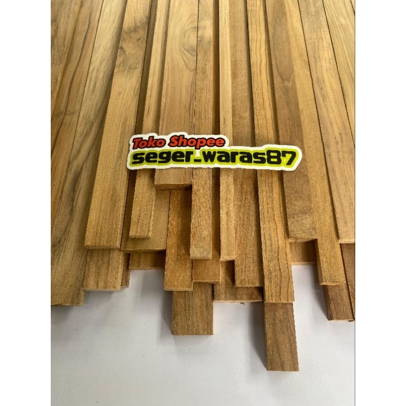 Kayu jati 5mm x 1cm x 5cm - 35cm perhutani oven tpk bukan jati belanda custom sesuai ukuran papan st