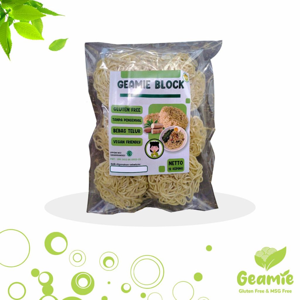 

MINIAZKA - Geamie Mie Block Gluten Free Geamie Tanpa Bumbu Isi 12 keping