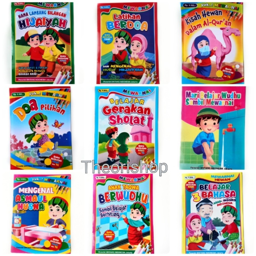 Buku Mewarnai Anak Muslim / Buku Mewarnai / Buku Mewarnai Anak / Buku Edukasi Anak