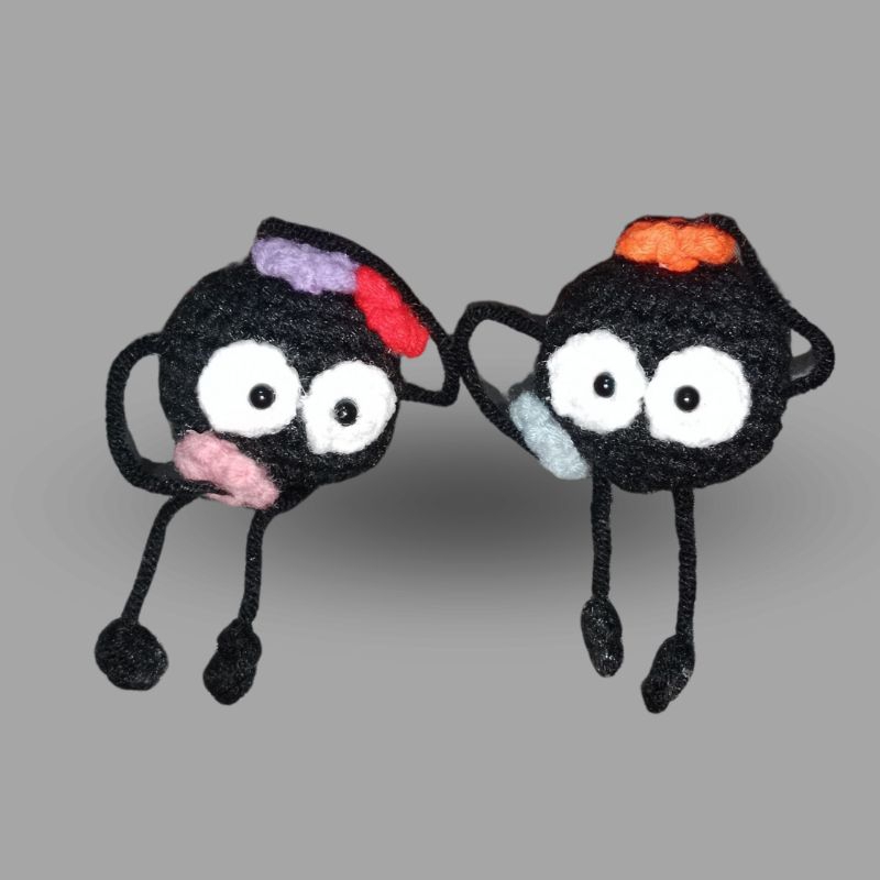 [croshy] Susuwatari (Spirited away) - crochet | keychain ganci rajut amigurumi