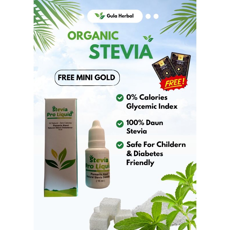 

GULA CAIR TETES STEVIA PRO LIQUID UNTUK DIET 15 ML BISA COD STEVIA TETES