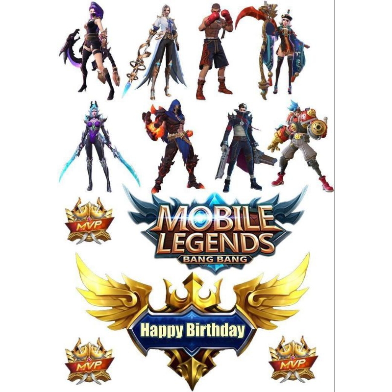 TOPPER KUE ULTAH//BUKET KARAKTER MOBILE LAGEND.