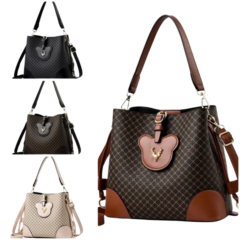 PROMO SALE - FASHION TAS SELEMPANG WANITA KONDANGAN MODEL TERBARU MOTIF POLOS TIGA RUANG KODE CC RUS