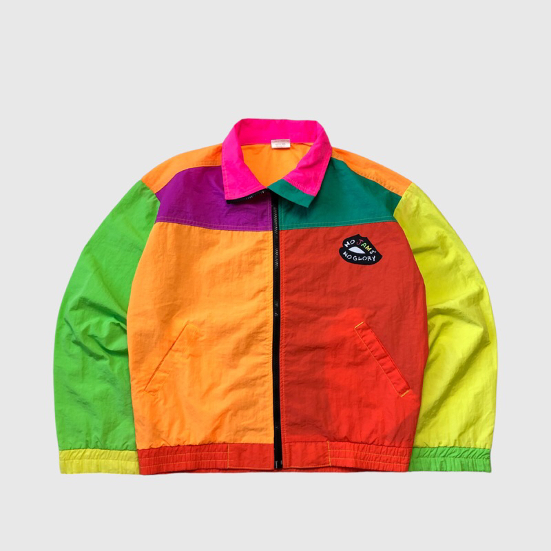 Jams World Surf Line Hawaii Honolulu Vintage 90's Boxy Jacket Neon Colorblock
