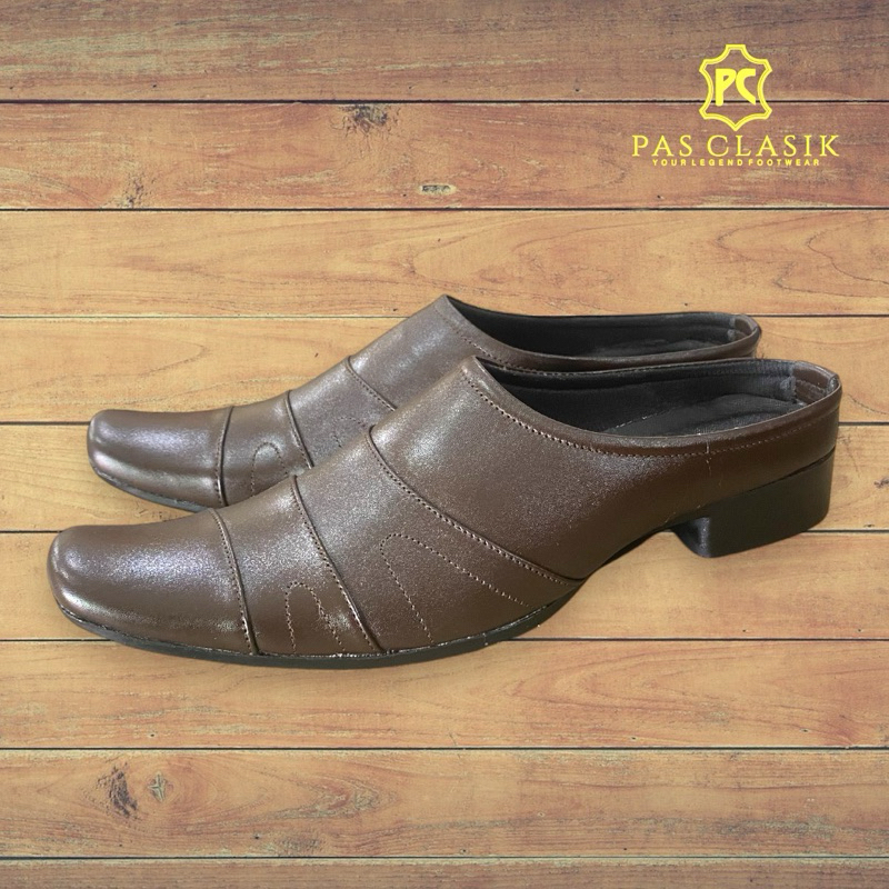 Selop Sepatu Sandal Pria Kulit Sapi Original 100% Selop Laki Laki - Pas Clasik Seri tiger