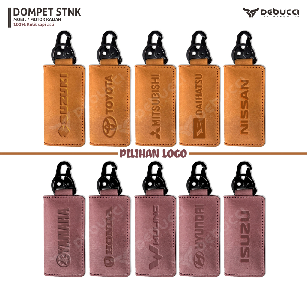 Debucci leather goods - Zarote holder 02 / Dompe STNK mobil kulit asli / Stnk Holder Kulit Asli