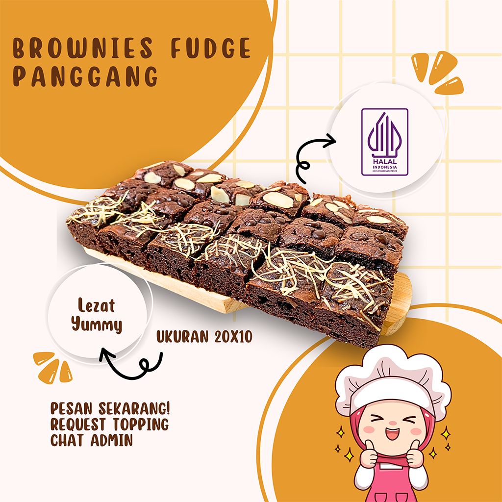 

FUDGY BROWNIES HUPERS UKURAN 20x10